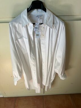 Top Shop Women’s Oversized Button Up White Shirt